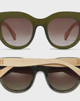 MILLA KHAKI - Khaki Gradient Lens and White Maple Arms
