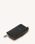 Winona Card Holder | Black Croc