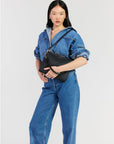 Matilda Crossbody | Black + Tonal Chain