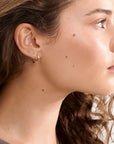 Alberte Organic Shape Hoop Earrings - Gold Plated