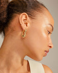 Loulia Recycled Wavy Earrings - Gold Plated