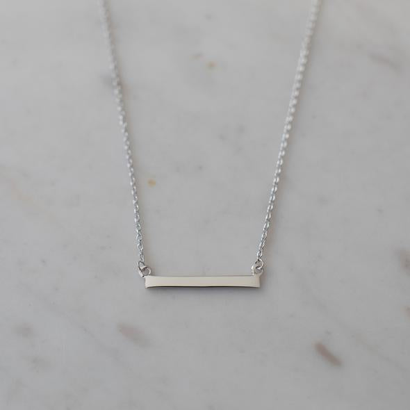 Bar Necklace - Silver