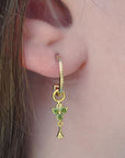 Birthstone Hoops | August | Gold