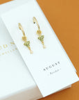 Birthstone Hoops | August | Gold