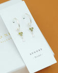 Birthstone Hoops | August | Silver