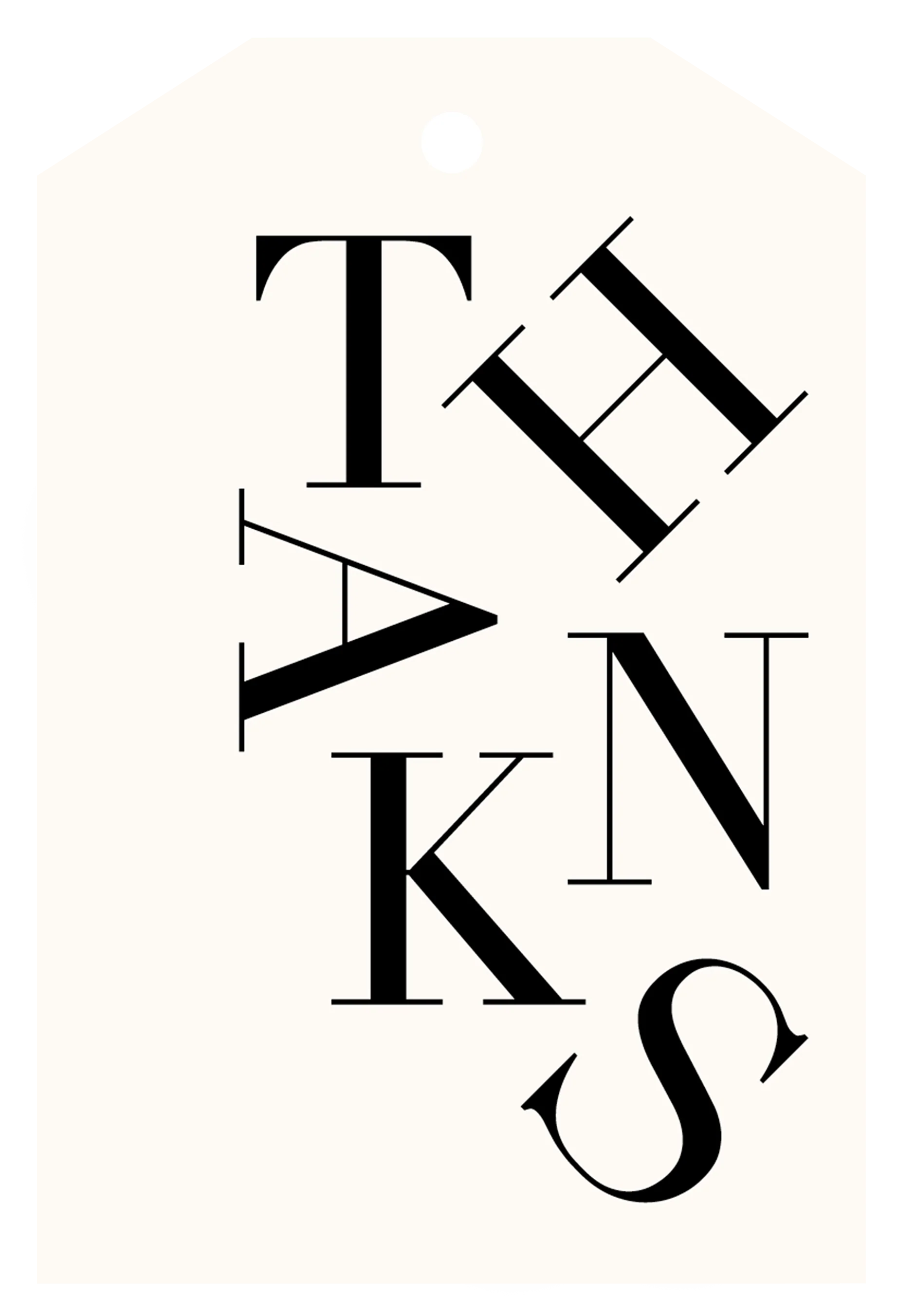 Scattered Thanks | Gift Tag