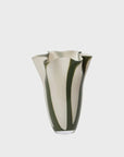 BROSTE Vase Liva - Hunter Green/White Cream