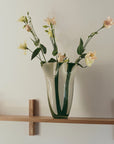 BROSTE Vase Liva - Hunter Green/White Cream