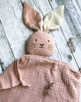 Organic Muslin Bunny Lovey Blush | Milk Ears