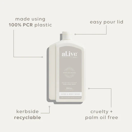 1ltr  Wash Refill - Sea Cotton & Coconut