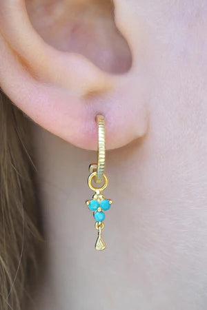 Birthstone Hoops | December | Gold