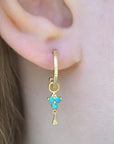 Birthstone Hoops | December | Gold