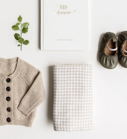 Baby Swaddle | Cocoa Gingham
