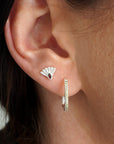 Fantail Studs - Silver