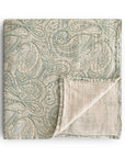 Mushie Swaddle - Green Paisley