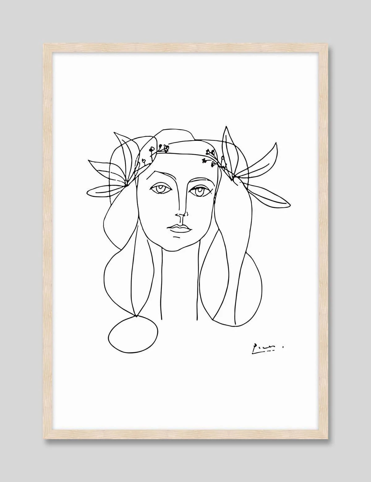 Picasso, Portrait Of Francoise Gilot | A2 Oak Frame