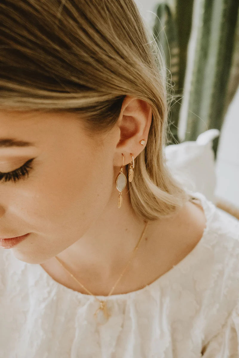 Guardian Angel Studs - Gold