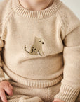Ethan Jumper - Oatmeal Marle Leopard