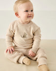 Ethan Jumper - Oatmeal Marle Leopard