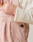 Blair Overall - Petite Heart Peach