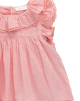 Organic Cotton Frannie Playsuit - Swiss Pink
