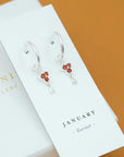 Birthstone Hoops | January | Silver