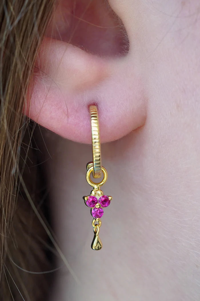 Birthstone Hoops | July | Silver