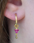 Birthstone Hoops | July | Silver