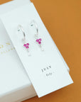 Birthstone Hoops | July | Silver