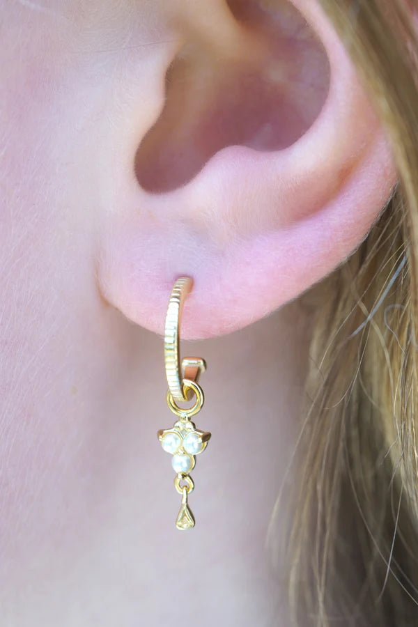 Birthstone Hoops | June | Gold