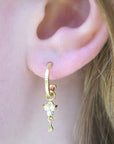 Birthstone Hoops | June | Gold