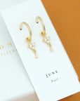 Birthstone Hoops | June | Gold