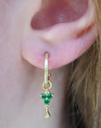 Birthstone Hoops | May | Gold