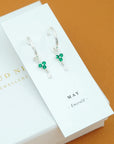 Birthstone Hoops | May | Silver