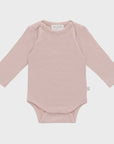 Merino Long Sleeve Bodysuit - Cloud Pink