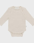 Merino Long Sleeve Bodysuit - Natural
