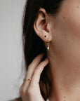 Mini Rock Studs Black | Silver