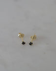 Mini Rock Studs Black | Gold