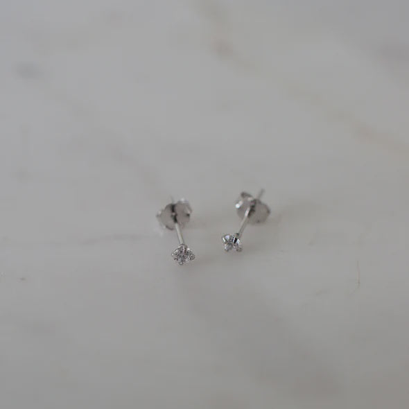 Mini Rock Studs | Silver