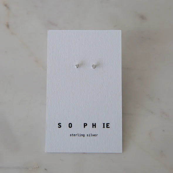 Mini Rock Studs | Silver