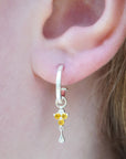 Birthstone Hoops | November | Silver