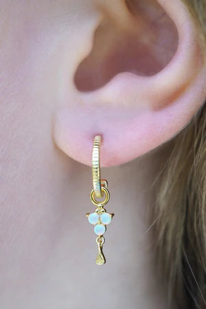 Birthstone Hoops | October | Gold