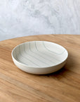 Coastal Junction Salad Bowl / Cream with Green Stripe