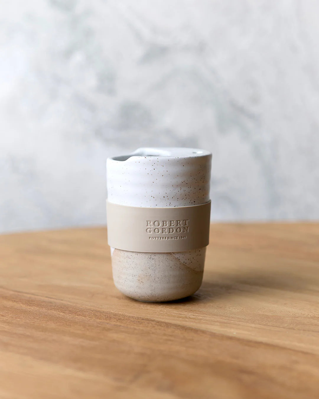 White Speckle 350ml Travel Mug / The Wanderer