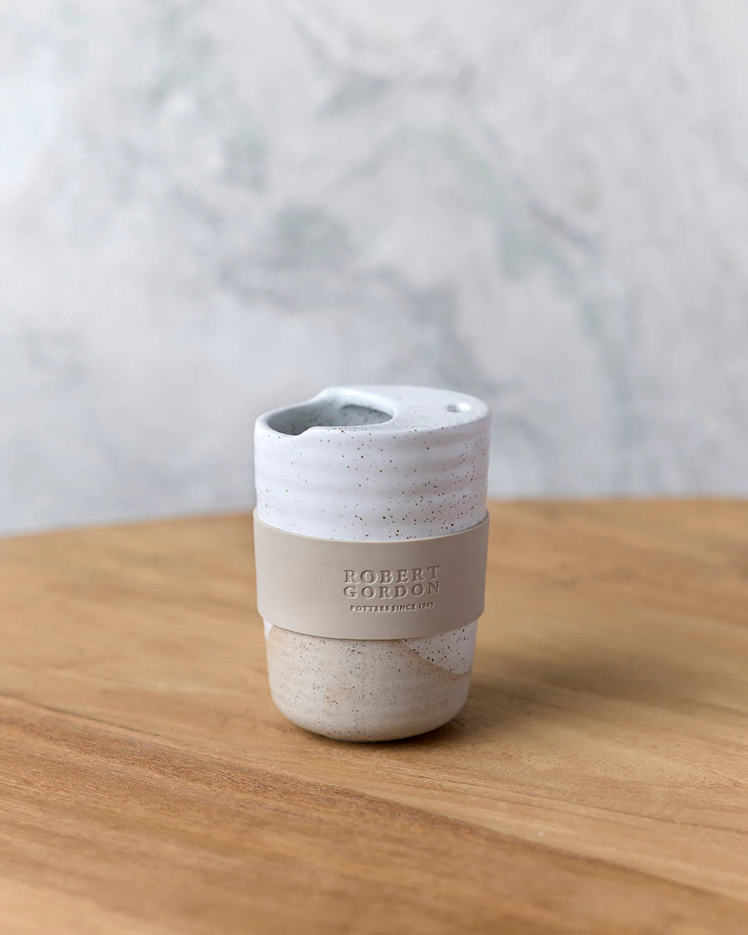 White Speckle 350ml Travel Mug / The Wanderer