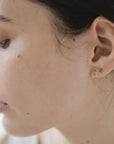 Mini Rock Studs Black | Silver
