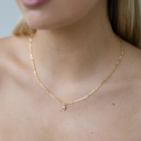 Sweetheart Mini Link Necklace | Gold