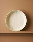 Coastal Junction Salad Bowl / Cream with Green Stripe