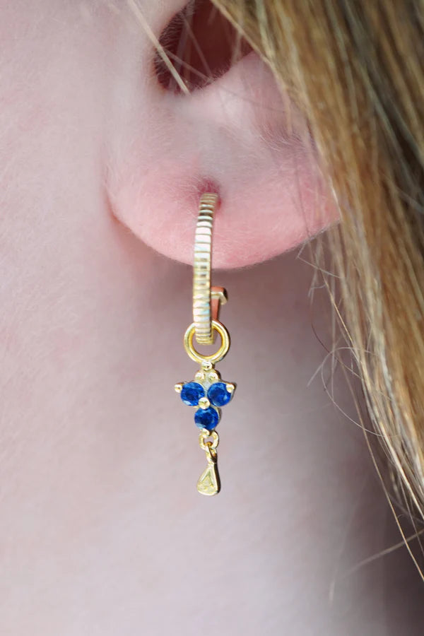 Birthstone Hoops | September | Gold