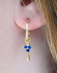 Birthstone Hoops | September | Gold